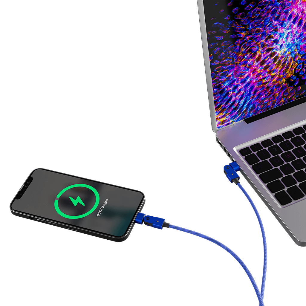Type C: for Android & iPhone 15+ / 3ft / Blue